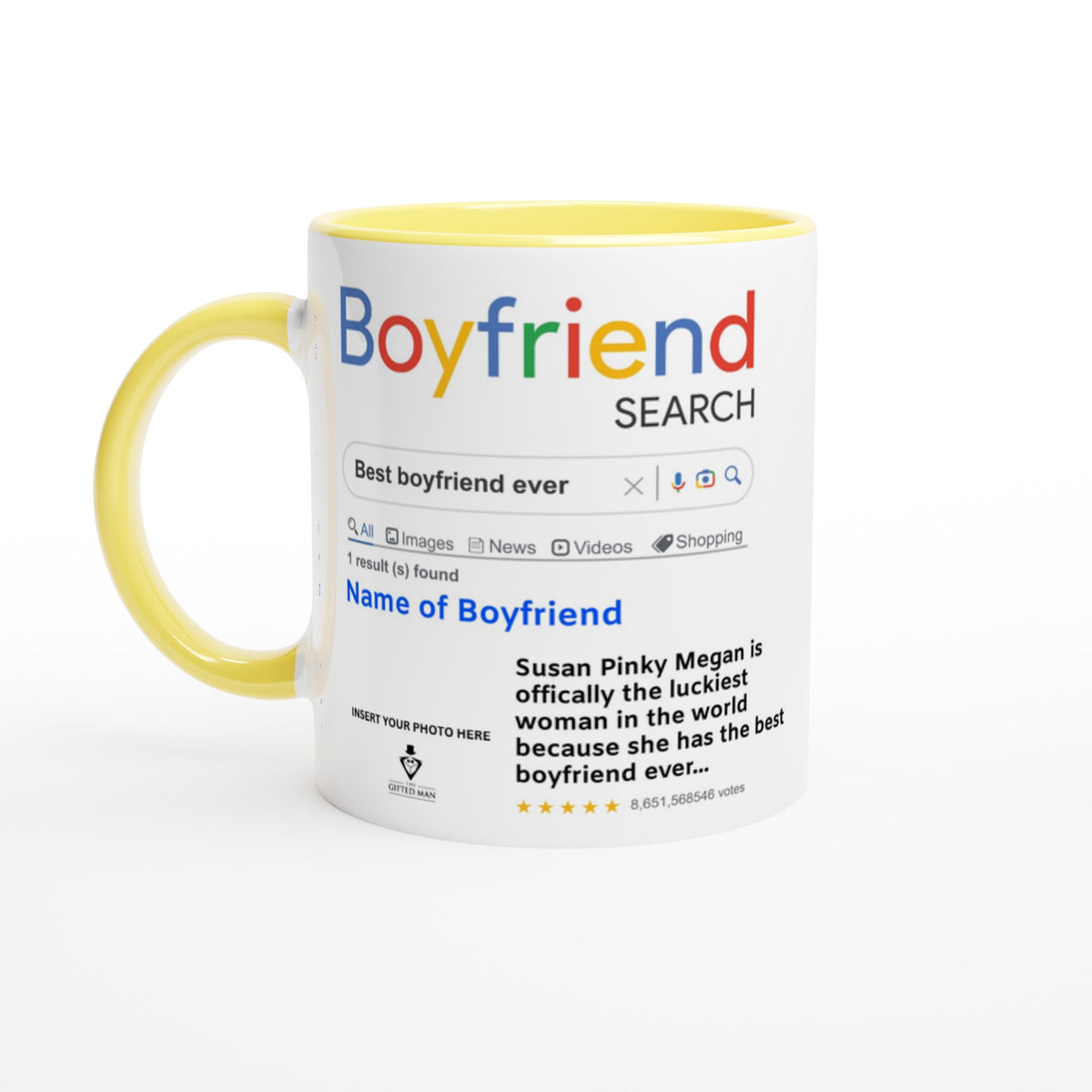 Personalized Google Best Boyfriend Search Mug