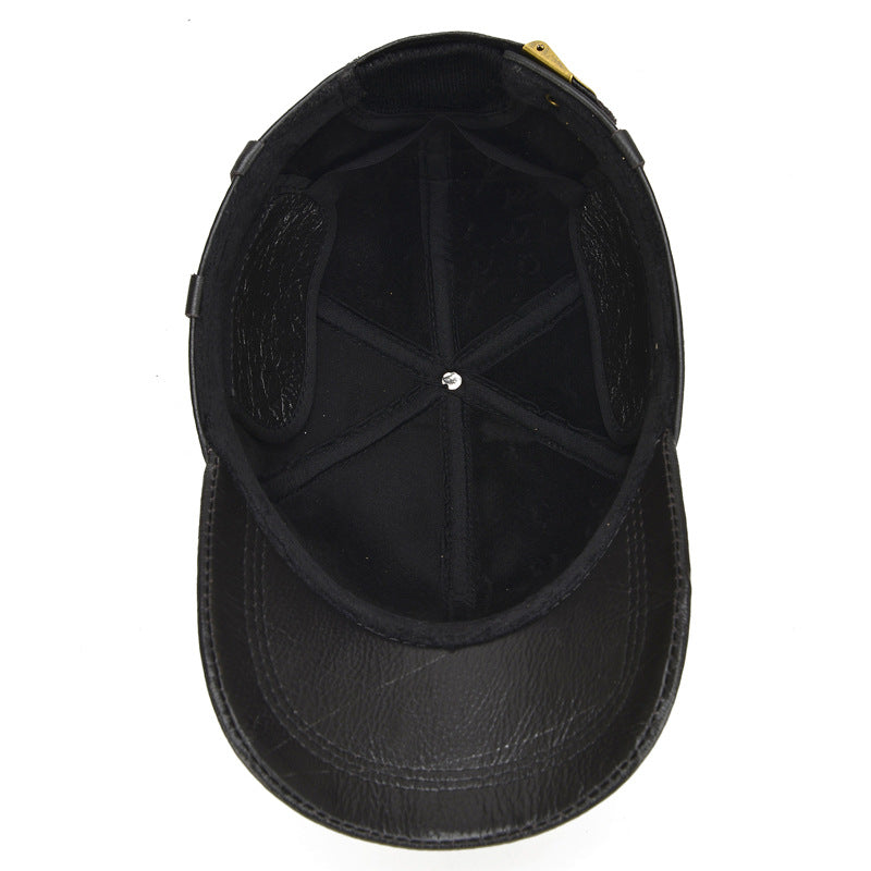 Men&#39;s Head Layer Cowhide Adjustable Hat