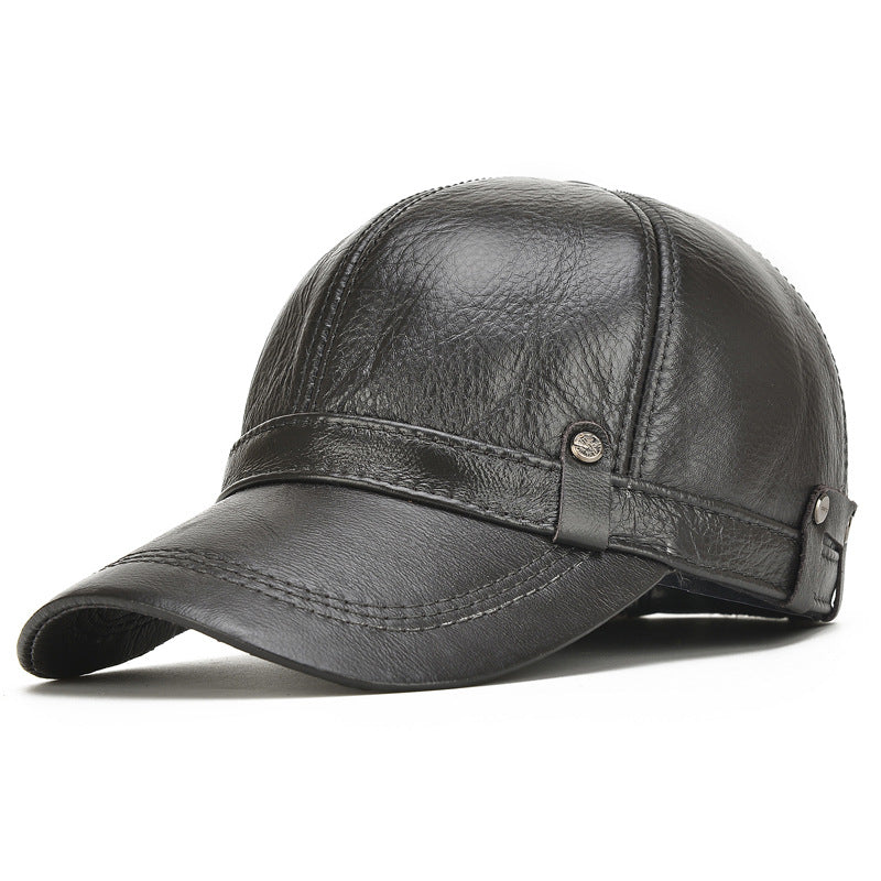Men&#39;s Head Layer Cowhide Adjustable Hat