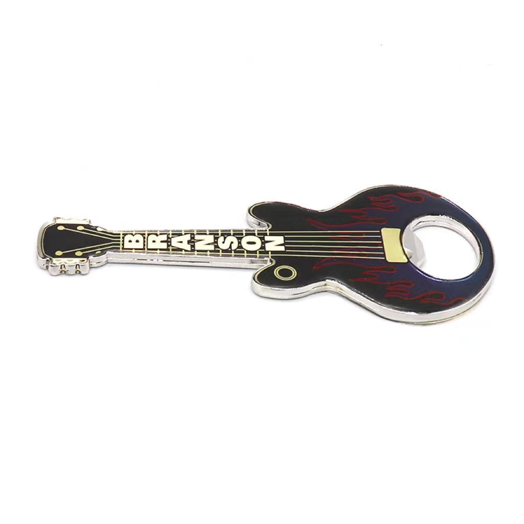 Metal Magnetic Suction Beer Guitar Bottle Opener Refrigerator Sticker