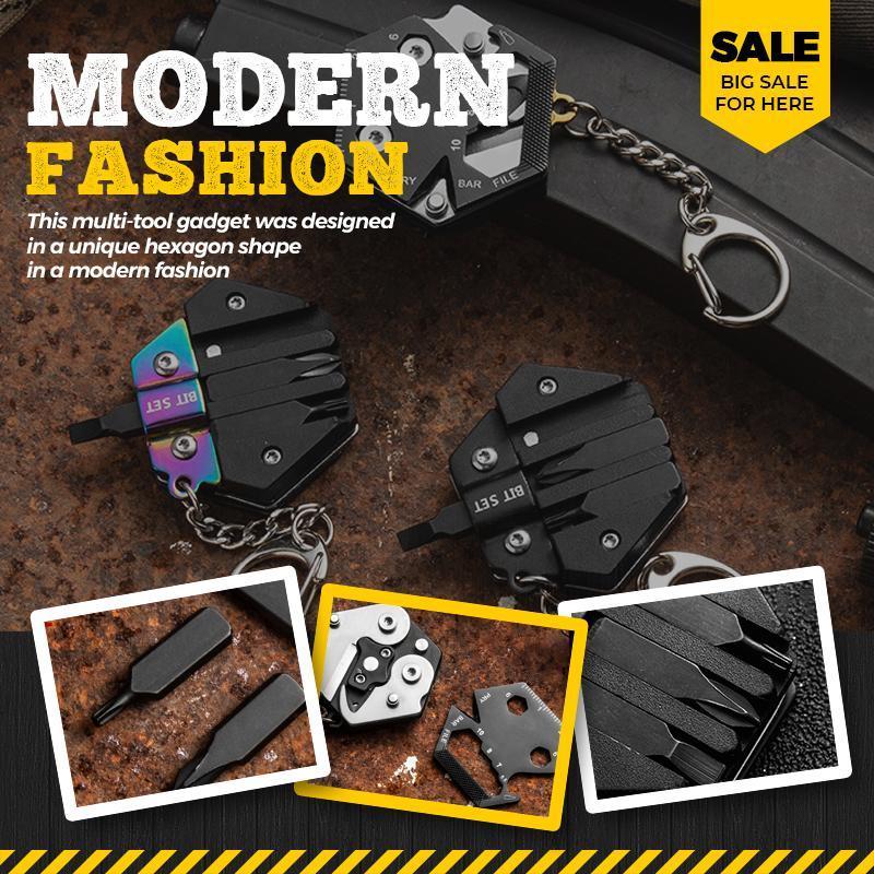 Multifunctional Hexagon Coin Pocket Knife Folding Knife Outdoor Tool