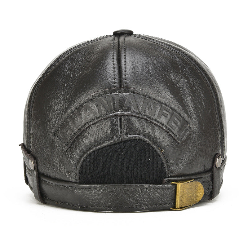 Men&#39;s Head Layer Cowhide Adjustable Hat