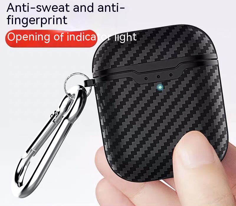 Bluetooth Second Generation Carbon Fiber Pattern Fashion Earphone Sleeves