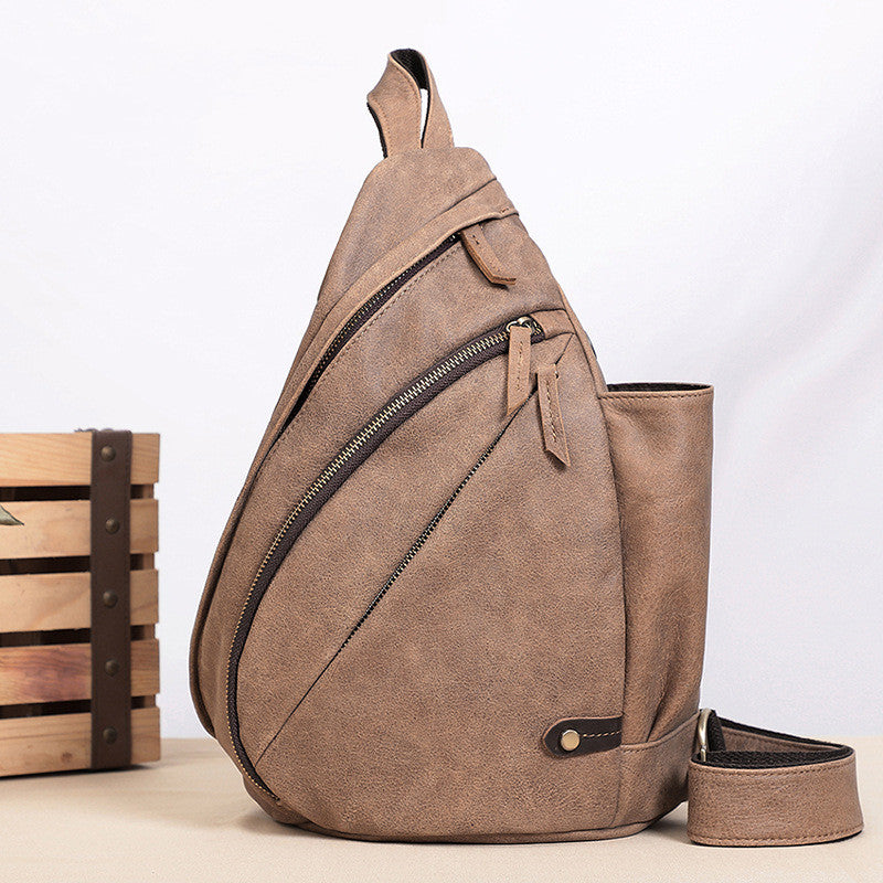 Men&#39;s Chest Bag Casual Fashion One-shoulder Men&#39;s Bag Riding Crossbody Large Capacity Retro