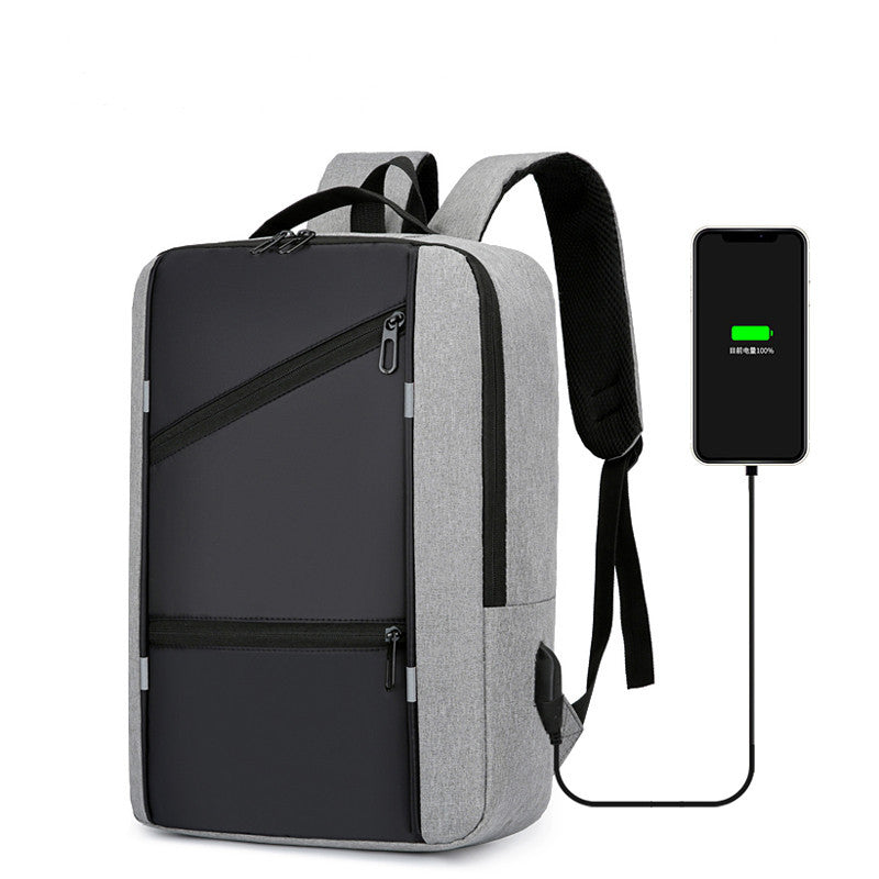 New Computer Bag Men&#39;s Business Simple Multi-functional Backpack Usb Charging