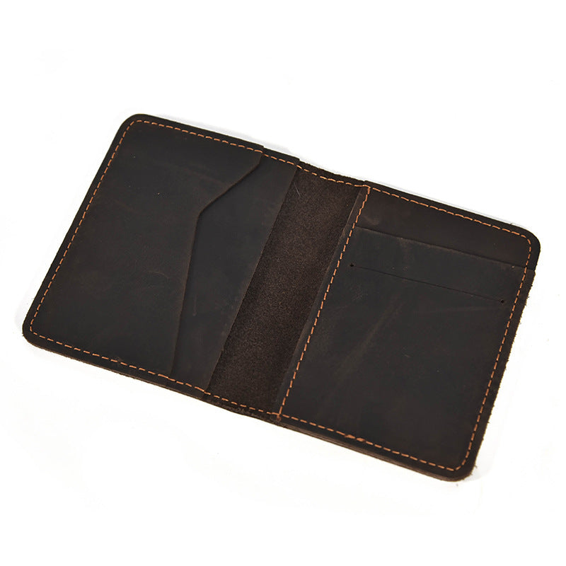 Men&#39;s Fashion Retro Leather Wallet Vertical