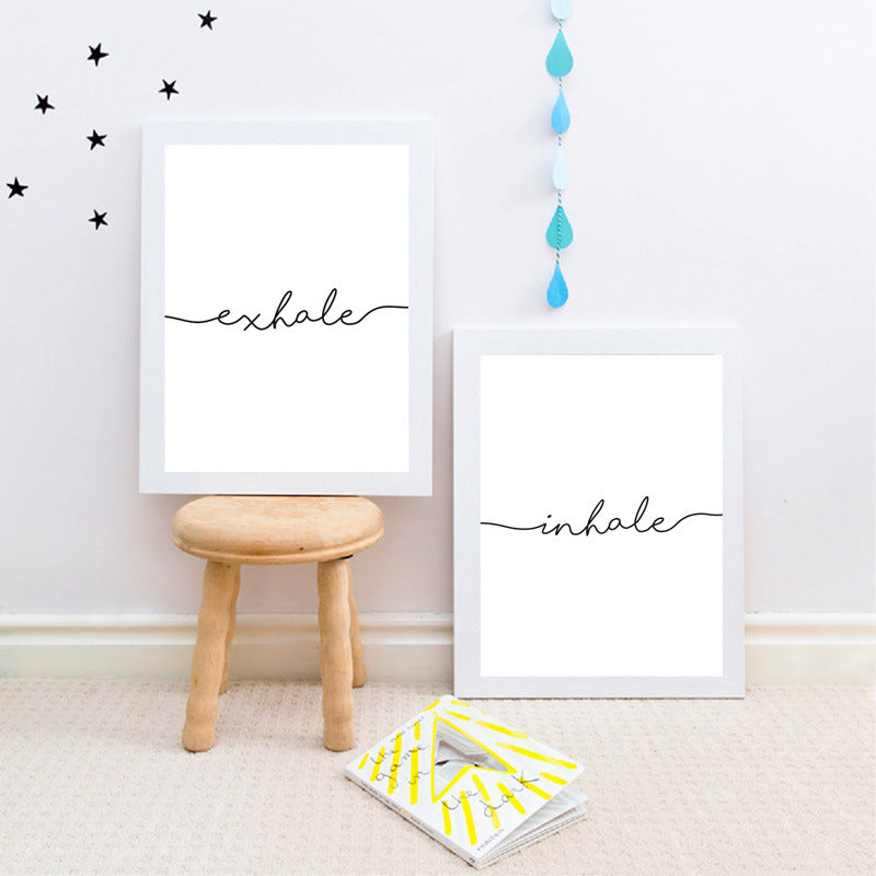 Nordic Black And White Art Canvas Painting Living Room Bedroom Home Decorative Painting