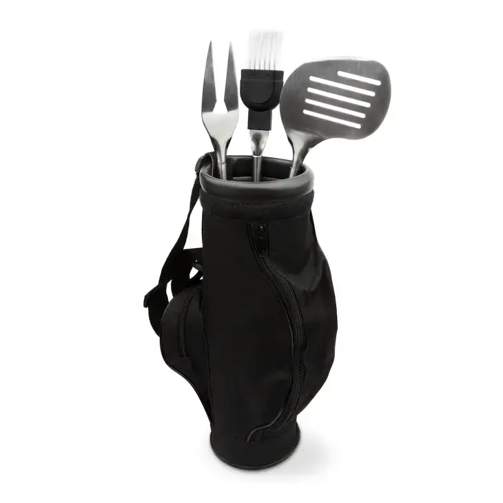 Stainless Steel Golf Club Bbq Tools Grill Set - Black
