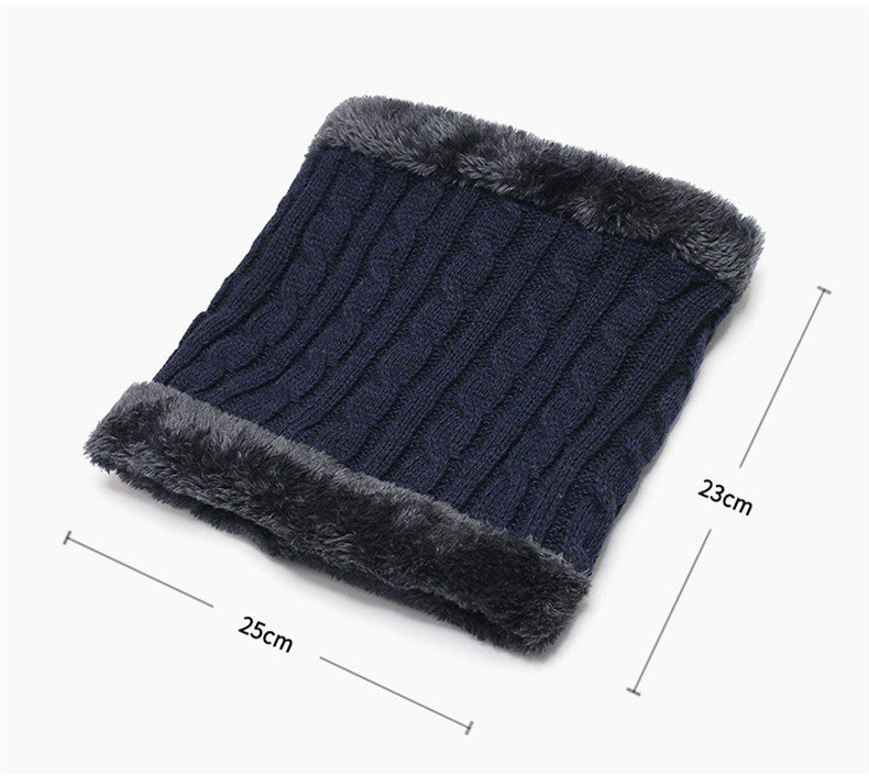 Men&#39;s Fashion Knitted Padded Warm Scarf
