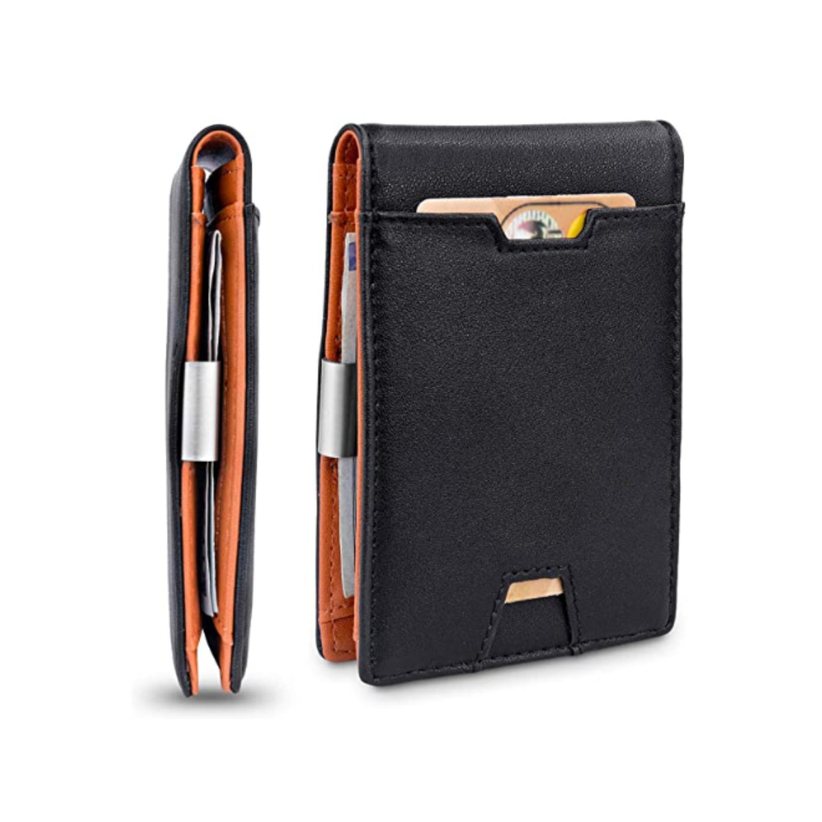 Men&#39;s Genuine Leather Carbon Fiber Wallet With Multiple Card Slots
