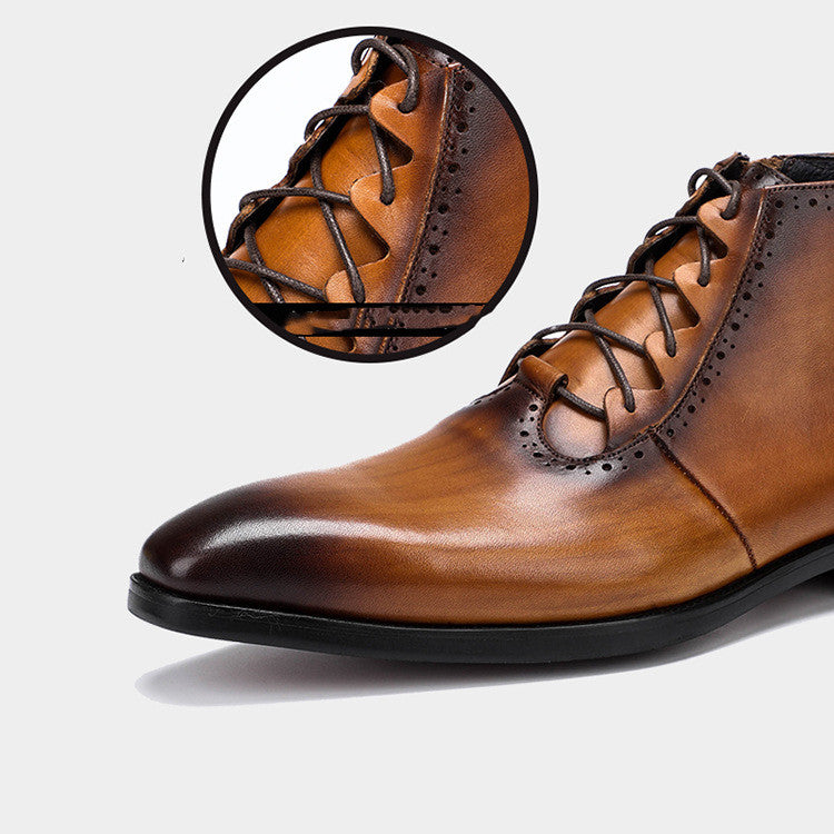 Men&#39;s High Top Martin Boots In Autumn