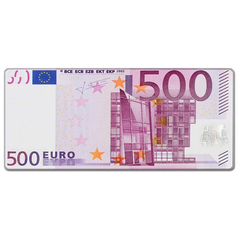 Personalized World Currency Mouse Overlock Desk Pad