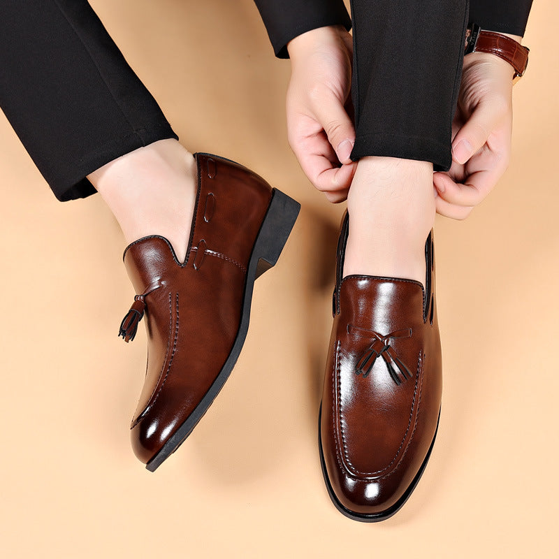 Men&#39;s New Suit Low Heel Leather Shoes