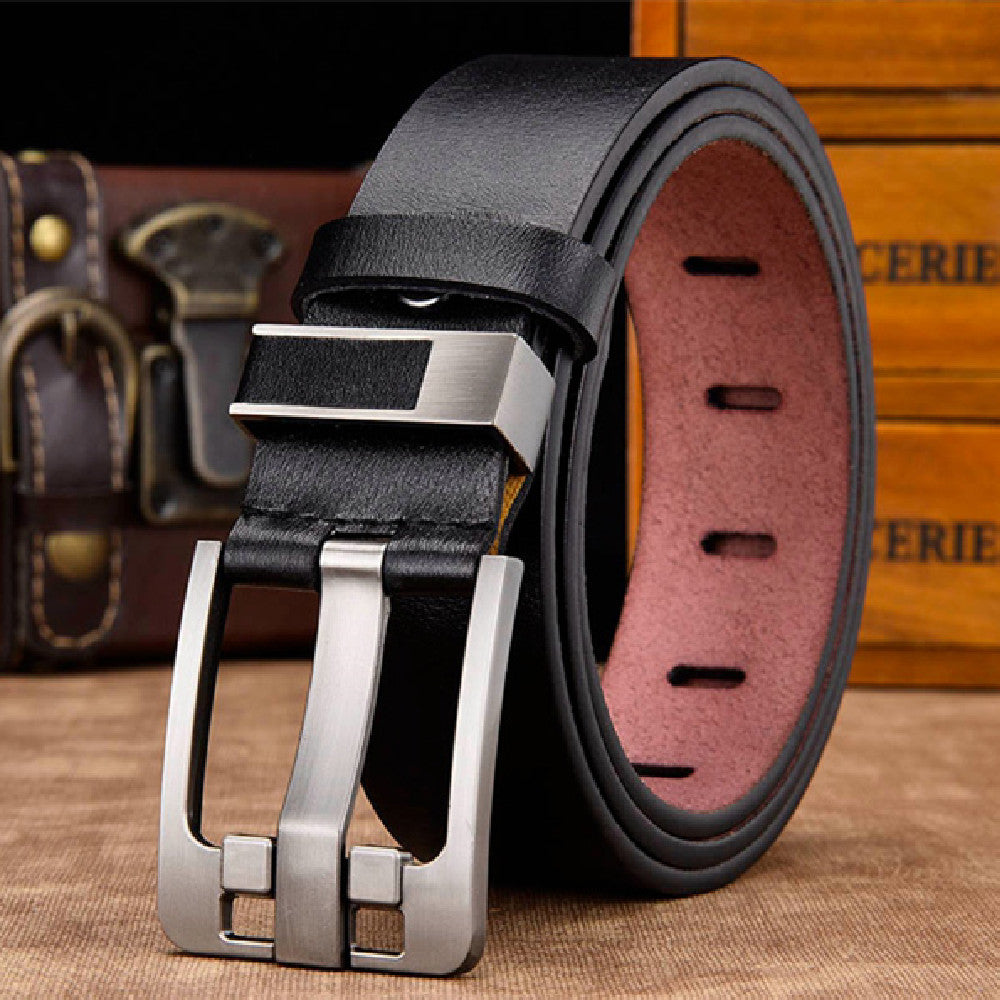 Men&#39;s Retro Belt With Oversized Wide Needle Buckle