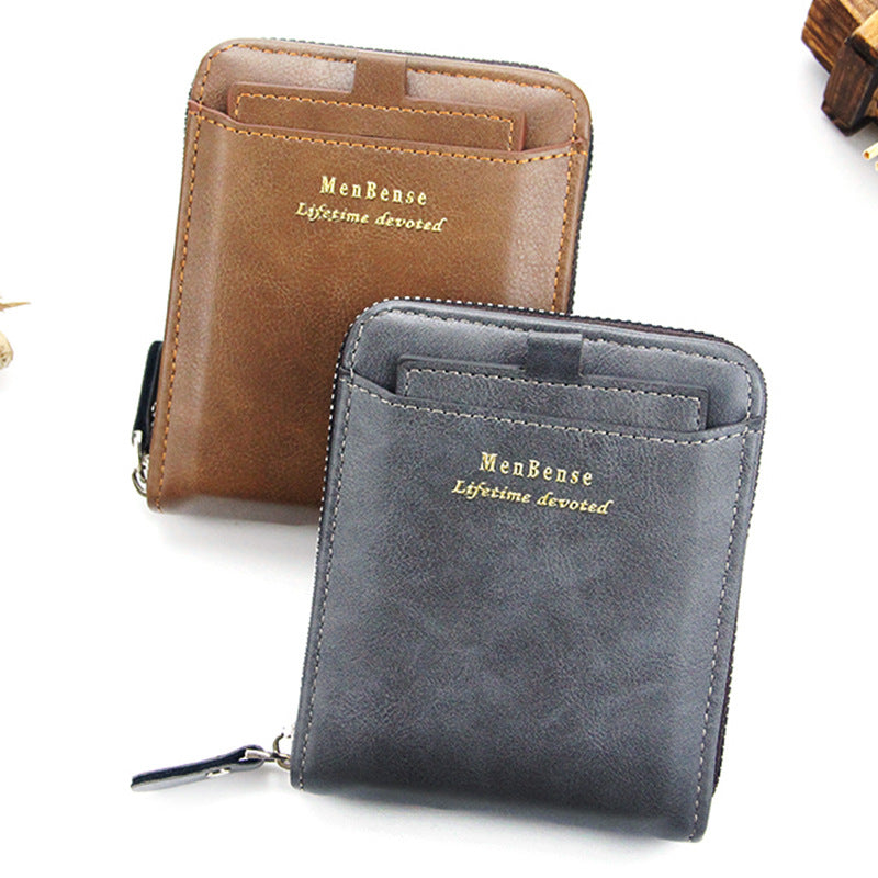 Multi-card Male Zipper Coin Purse Wallet