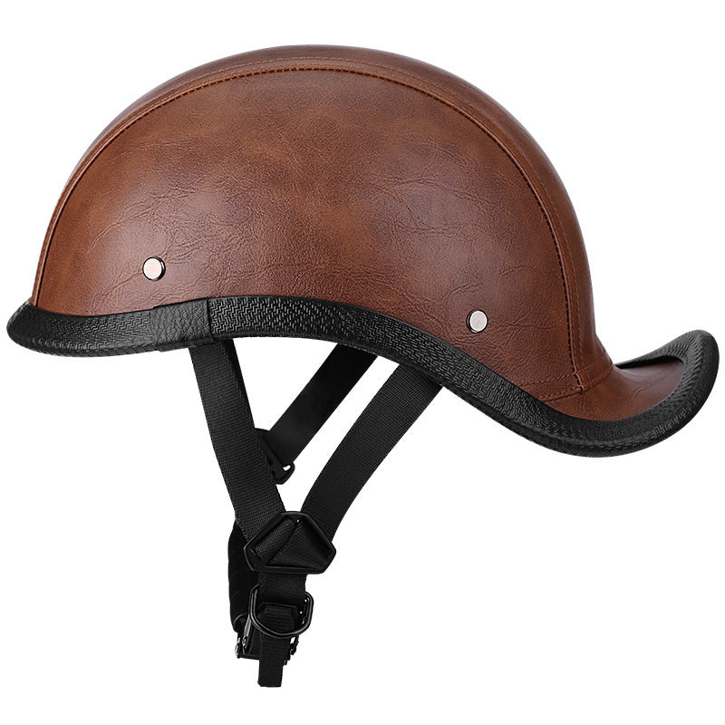 Standard PU Leather Retro Helmet