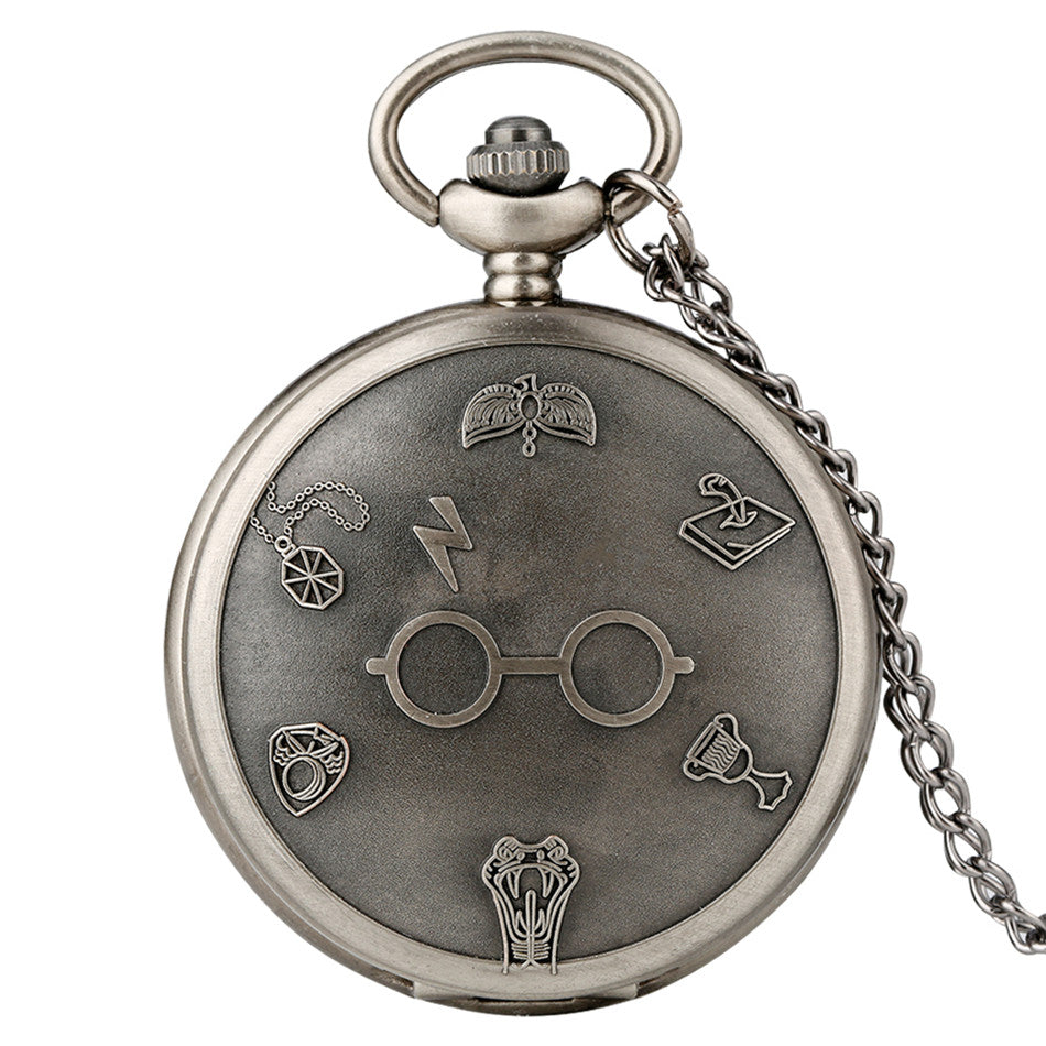 Special Lightning Glasses Quartz Large Pocket Watch