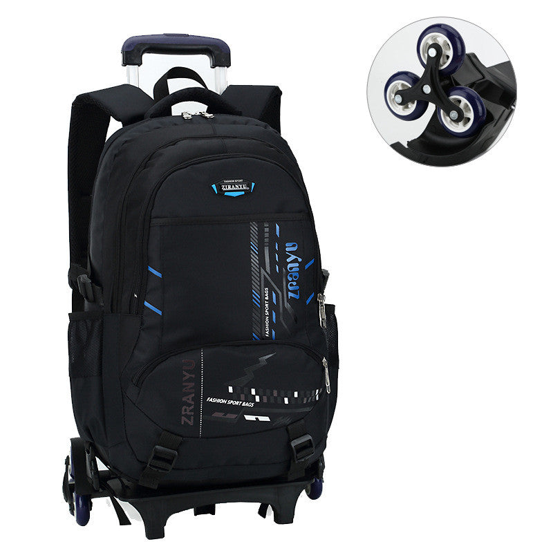 Lightweight Three Wheeled Children&#39;s Trolley School Bag