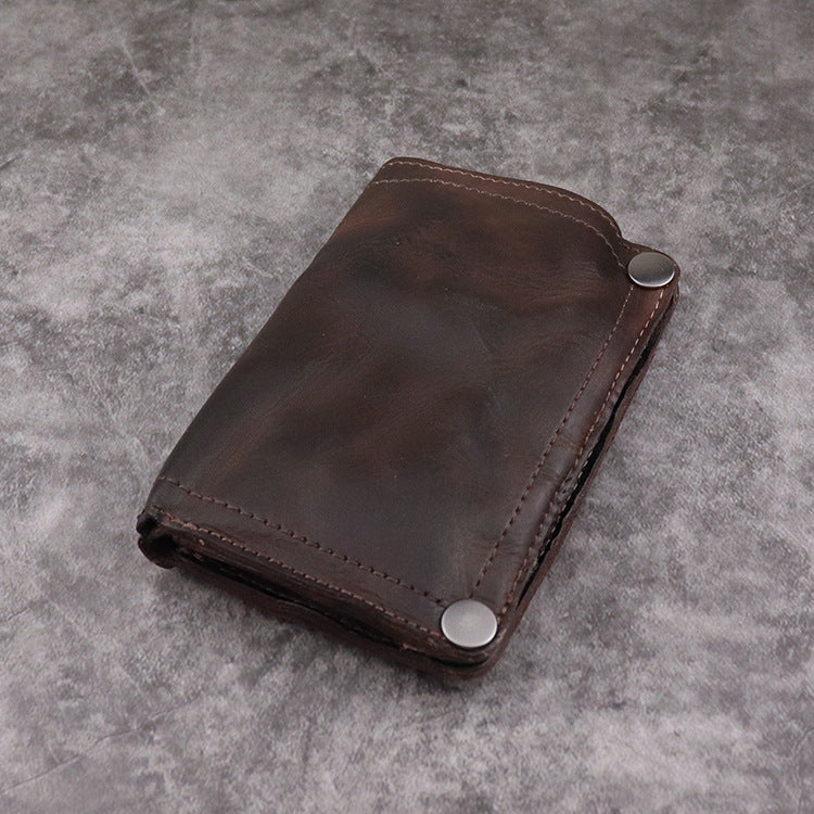 Men&#39;s Handmade Vertical Wallet With Multiple Card Slots