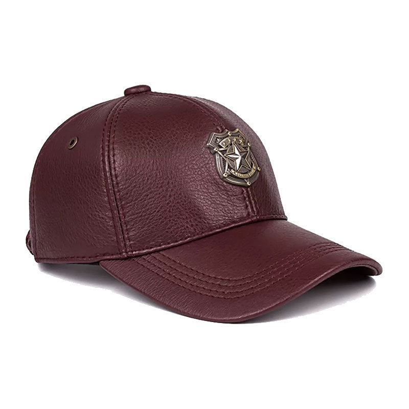 Sheepskin Leather Hat Men&#39;s Warm