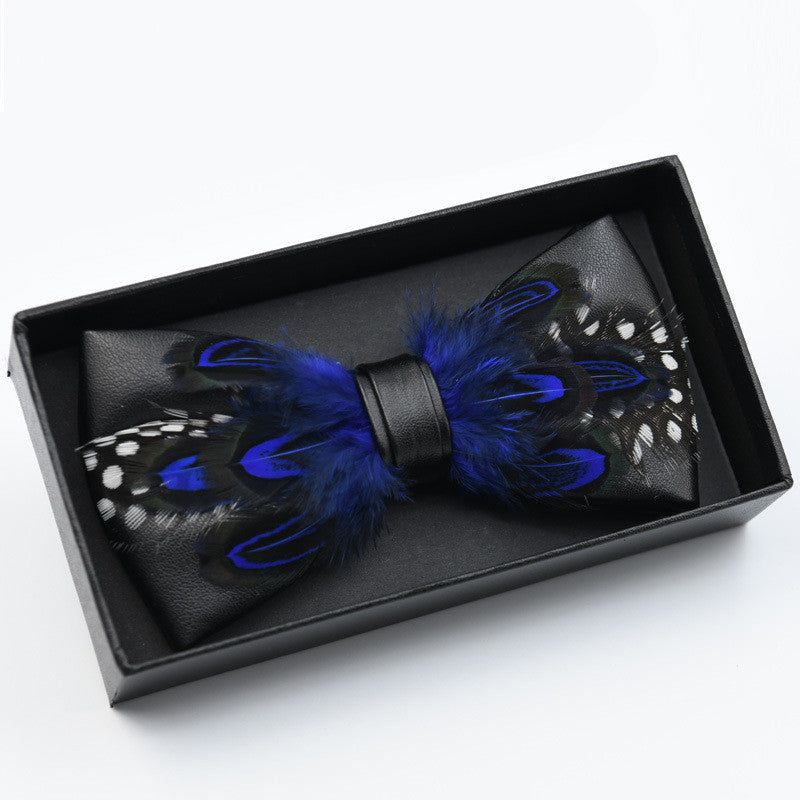 Feather bow tie gift box