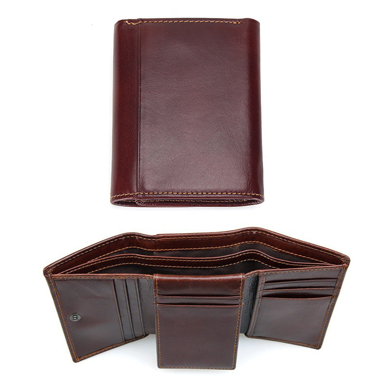 Men&#39;s ultra-thin leather wallet