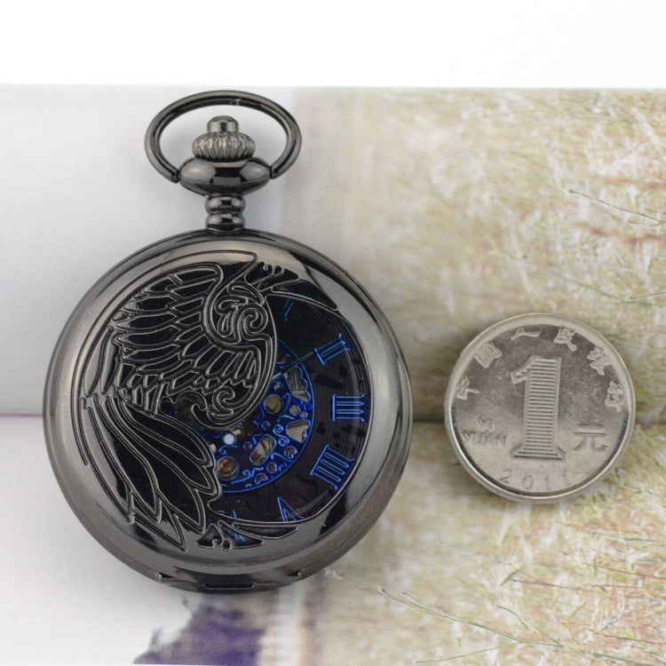 Vintage flip openwork necklace pocket watch