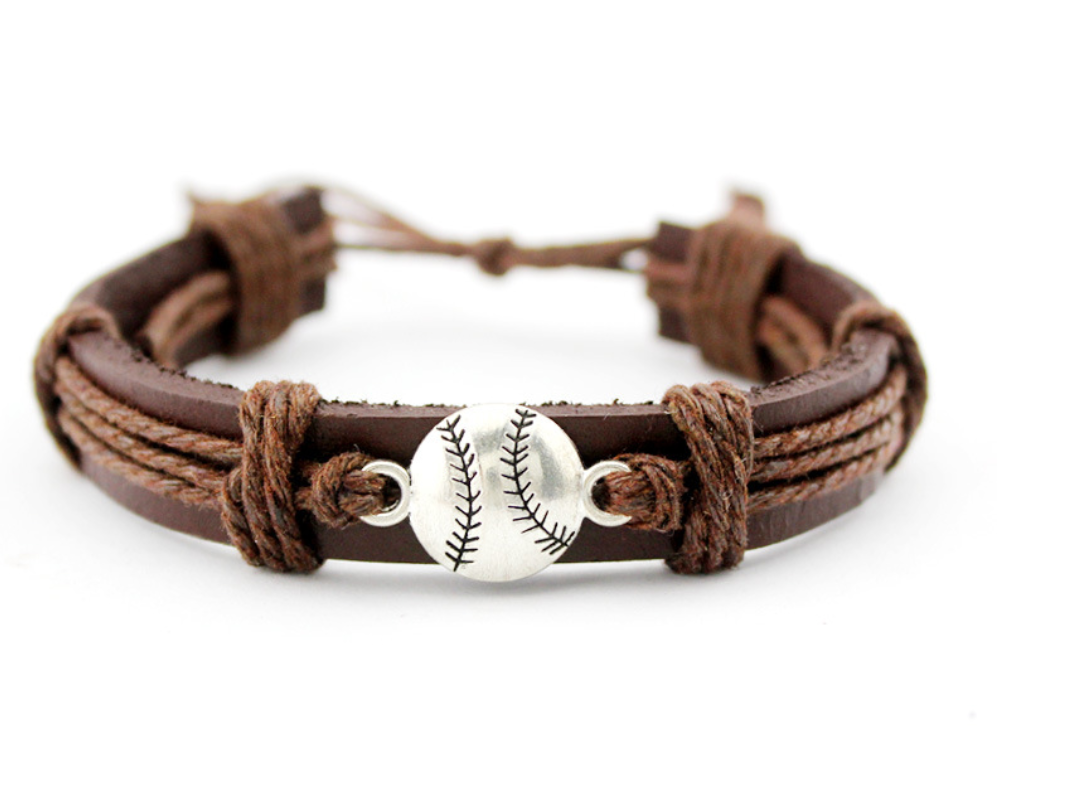 Tennis hand-woven leather bracelet