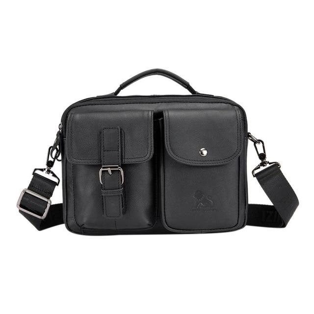 Cowhide men&#39;s diagonal bag