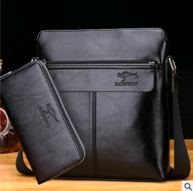 New Kangaroo Men&#39;s Bag Shoulder Bag Men&#39;s Business Messenger Bag Men&#39;s Trendy High-end Shoulder Bag