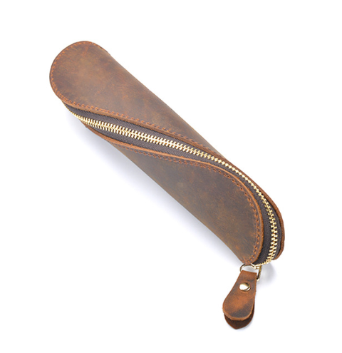 Vintage leather pencil case