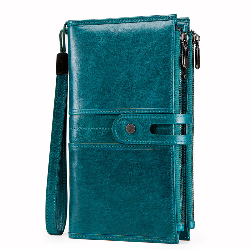 First Layer Cowhide Imported Leather Retro mMn&#39;s Clutch