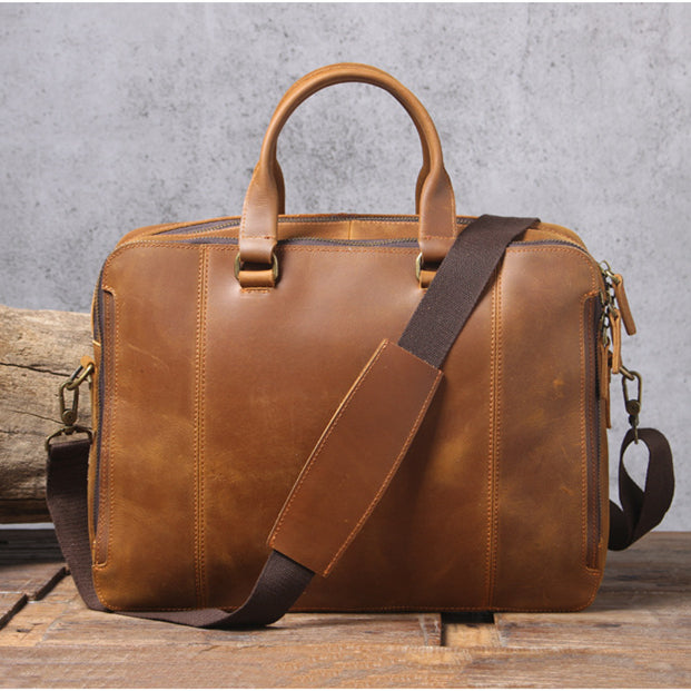 Men&#39;s Official Leather Business Handbag