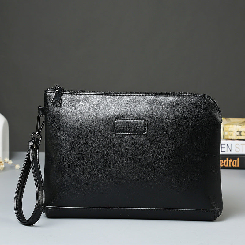 Men&#39;s business leisure leather handbag