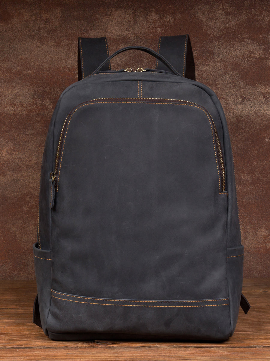 Leather men&#39;s backpack leather travel backpack