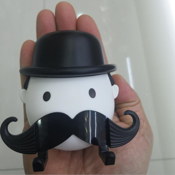 Black beard shaving rack suction razor