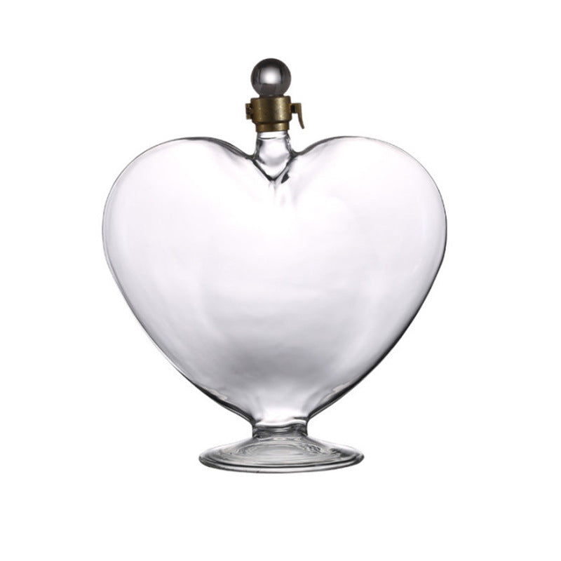 Heart-shaped Wine Fermentation Jar Craft Ornaments Wine Decanter