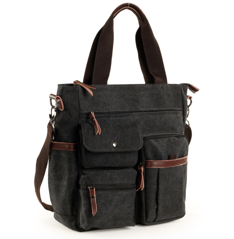 Spot Amites Korean Business Portable Canvas Men&#39;s Bag Vertical One Shoulder Electric Messenger Bag Men&#39;s Briefcase