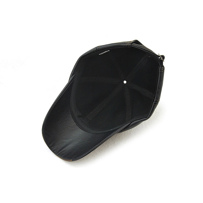 Men&#39;s leather baseball cap