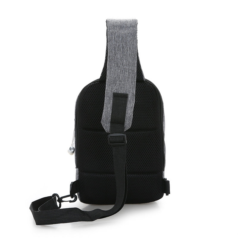 Men&#39;s solid color sports shoulder bag