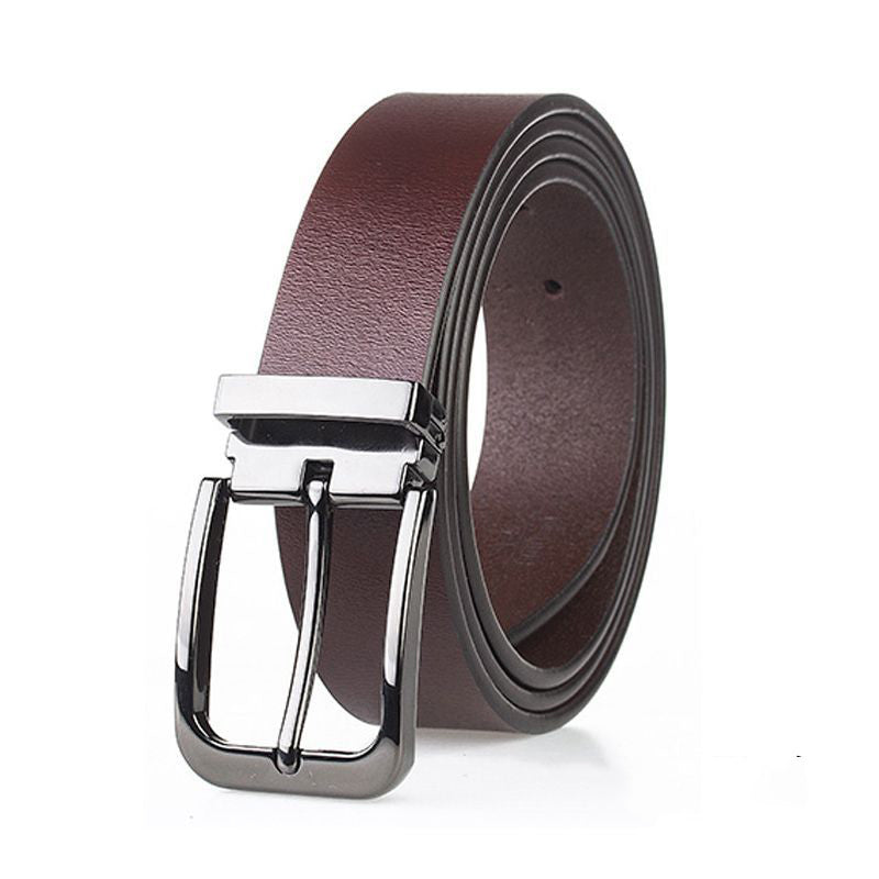 Men&#39;s Business Casual Leather Belt Pin Buckle Belt