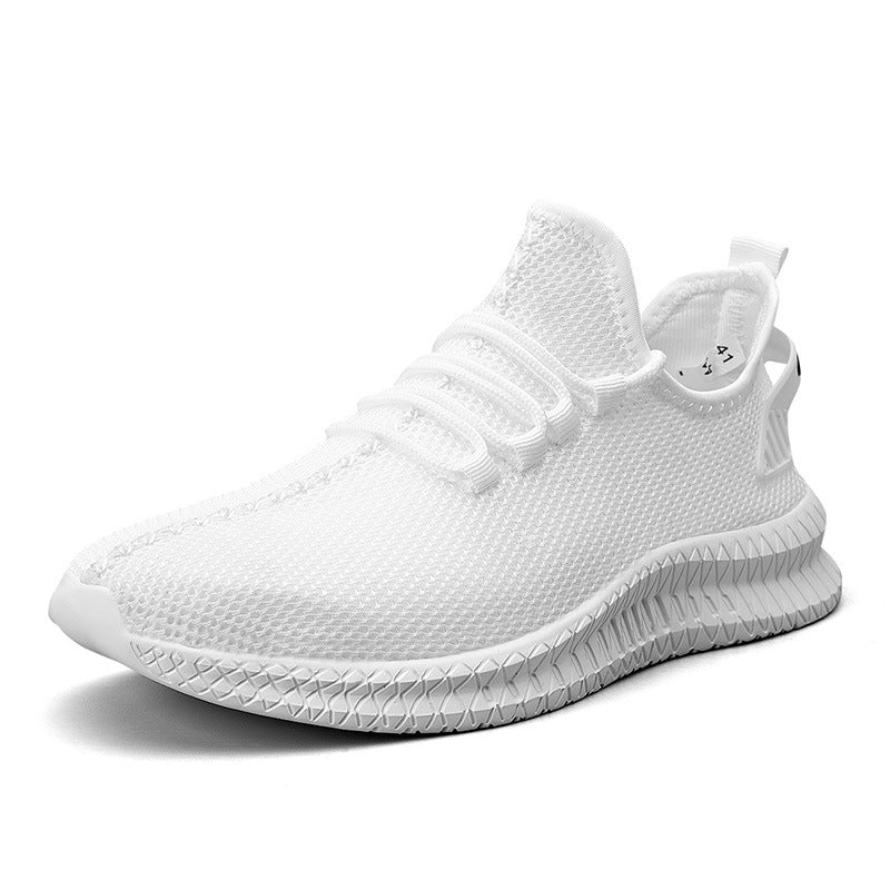 Woven Mesh Small White Shoes Summer And Autumn Plus Size Men&#39;s Sports Casual Shoes