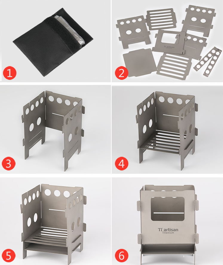 Titanium Foldable Wood Burning Stove