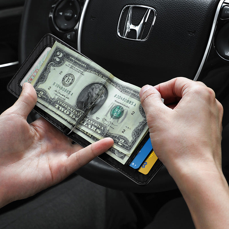 Leather driver&#39;s license card holder