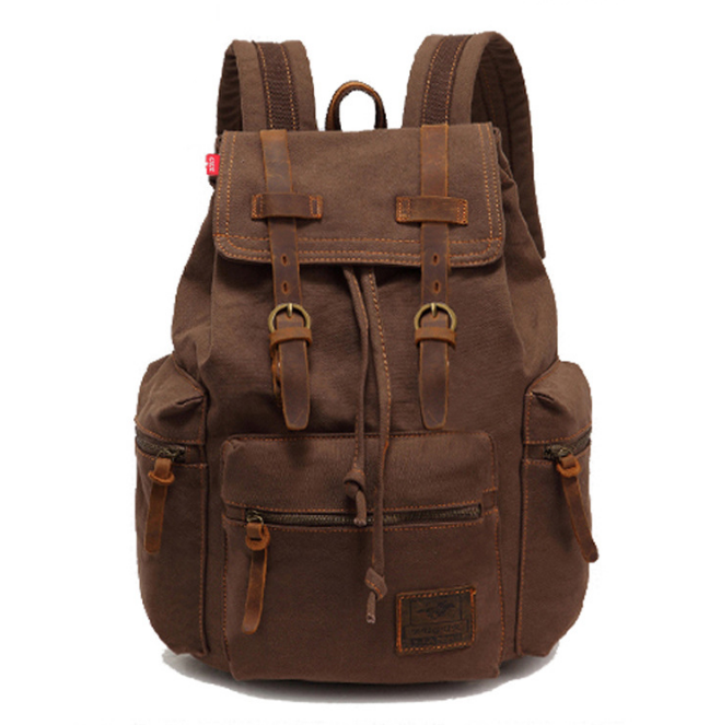 men&#39;s backpack vintage canvas backpack