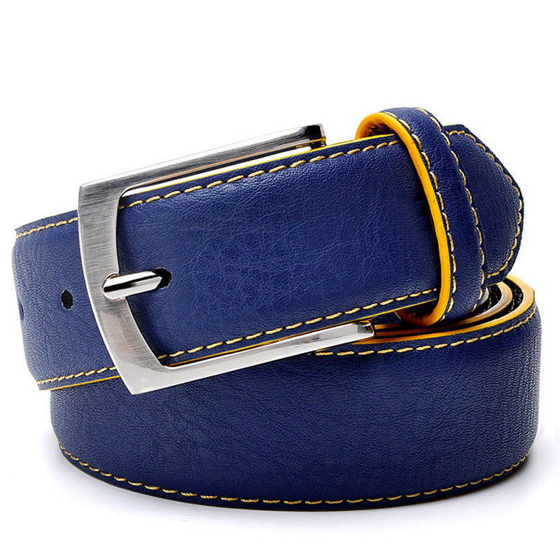 Men&#39;s Belt Pin Buckle Leather Leather Leisure Belt