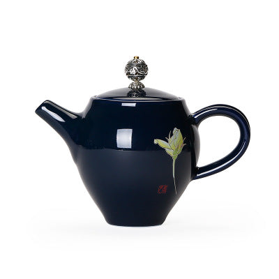 Blue glaze teapot ceramic Kung Fu Tea Set