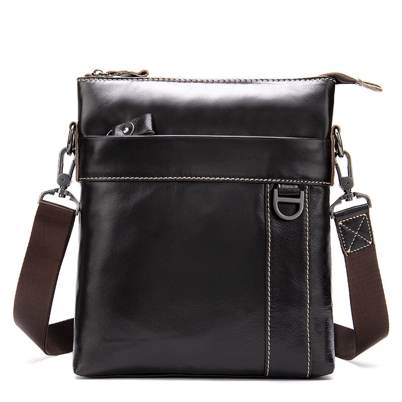 Leather men&#39;s bag casual business men&#39;s messenger bag