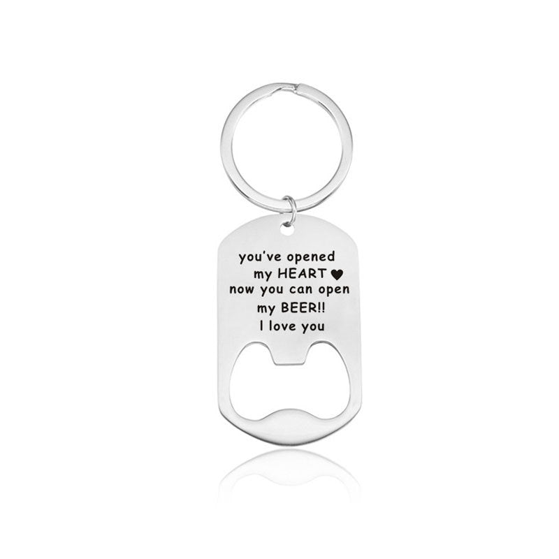 Stainless Steel Bottle Opener Key Chain For Father&#39;s Day
