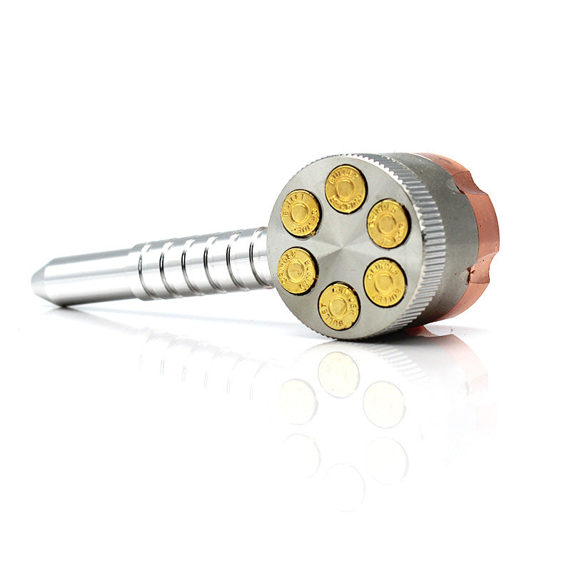 Metal bullet with smoke grinder